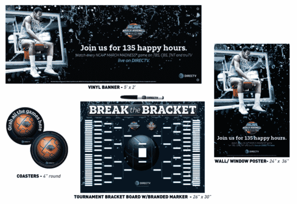 DIRECTV MVP Marketing NCAA Basketball March Madness Promotional Kit