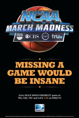 NCAA MArch Madness Poster 2 for Bars & Restaurants from DIRECTV