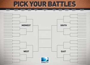 NCAA Tournament March Madness Bracket from DIRECTV MVP Marketing