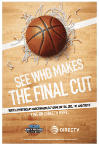 DIRECTV for BUSINESS NCAA Tournament Poster - March Madness 2016 ATT sucks