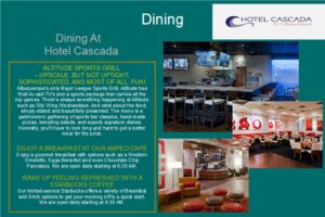 Com2000 Welcome Screen Dining - TV for Hotels - Its All About Satellites - Authorized DIRECTV Hospitality Solutions Dealer - DIRECTV for Hotels