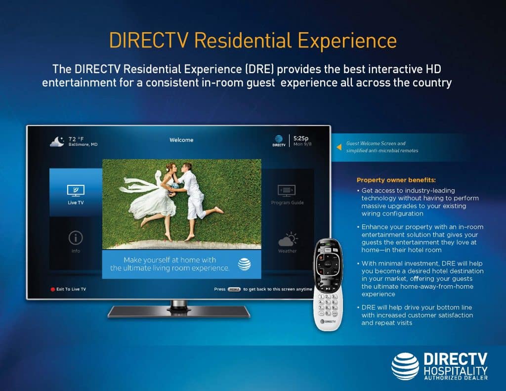 DIRECTV Residential Experience for Hotels (DRE)