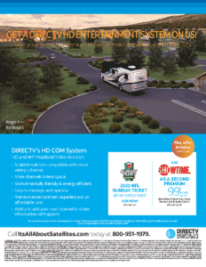 TV for RV Parks and Campgrounds from Its All About Satellites RV Park TV DIRECTV FREE Equipment Offer HD COM COM3000 from Its All About Satellites