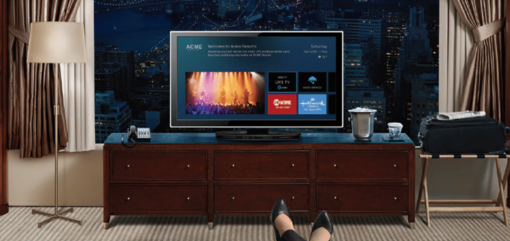 DIRECTV for Hospitality - Hotel room with DIRECTV AEP