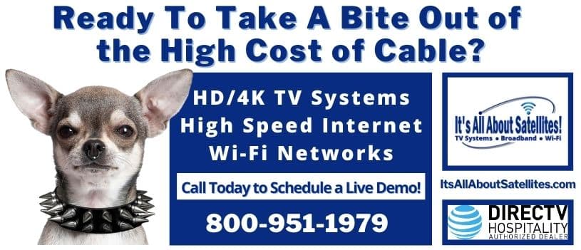 What We Do at Its All About Satellites HD TV Systems, High Speed Internet, Wi-Fi Networks - DIRECTV Hospitality Authorized Dealer
