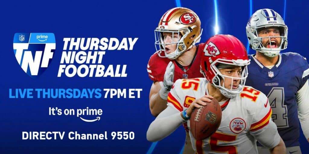 Amazon Prime Video's Thursday Night Football on DIRECTV Channel 9550 From Its All About Satellites - DIRECTV for BUSINESS Authorized Dealer