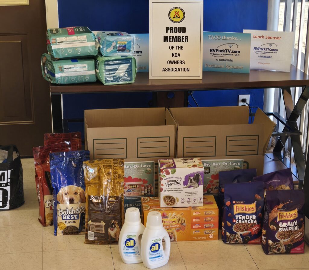 Donations to the Big Box of Love Senior Food Drive to Support Silver Horizons at the Its All About Satellites office at 10415 Comanche Rd NE